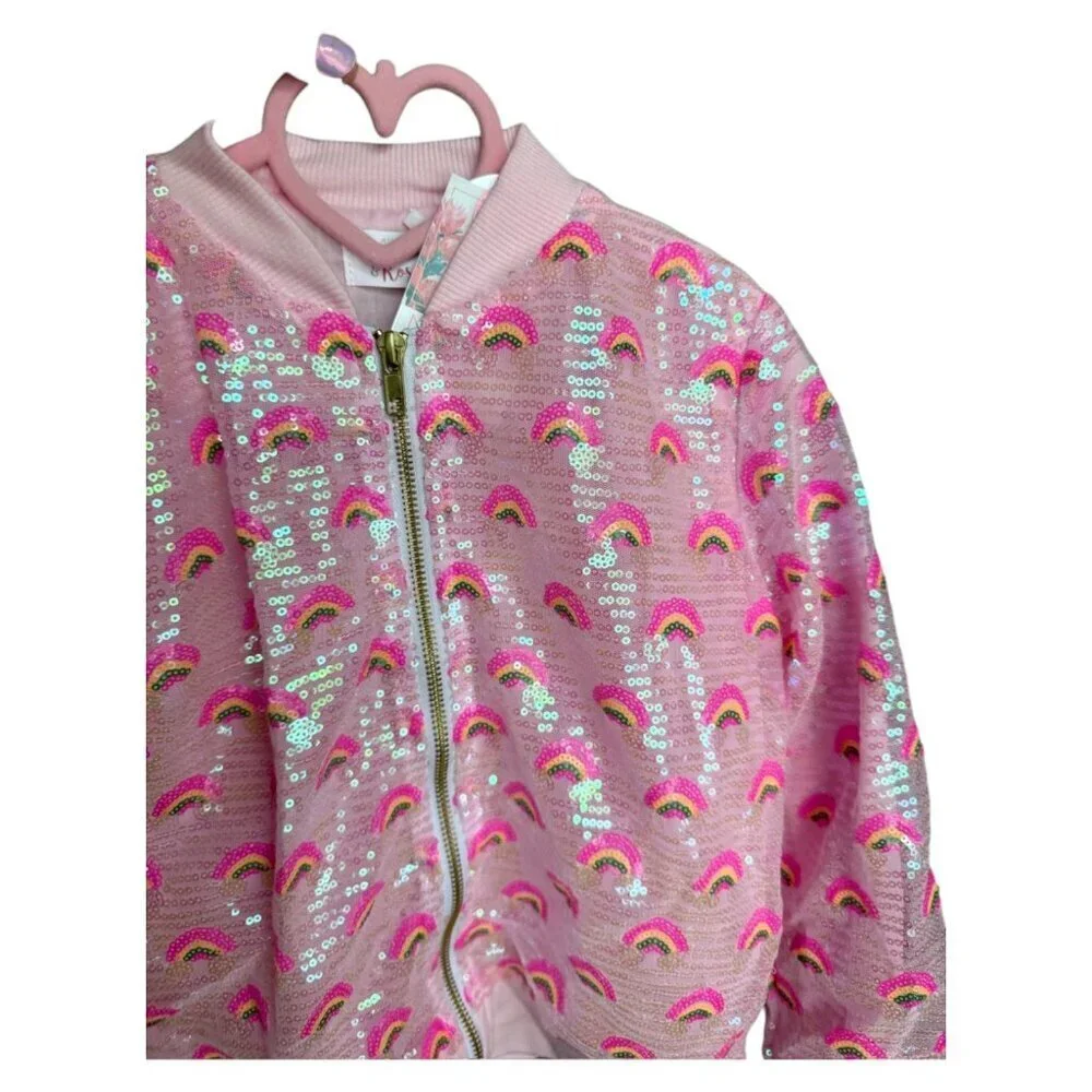 Pink Rainbow Sequin Jacket NWT